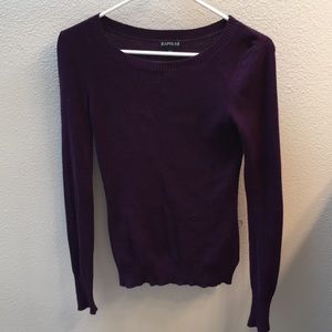 Express Dark Purple Long Sleeve Sweater
